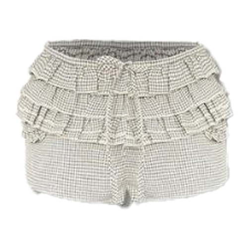 กางเกงขาสั้น Mini Skirt แต่งระบาย 3 ชั้น