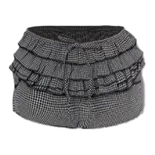 กางเกงขาสั้น Mini Skirt แต่งระบาย 3 ชั้น