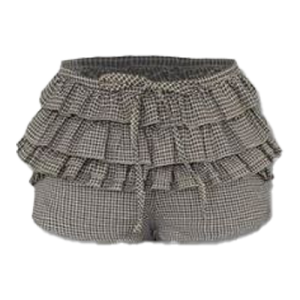 กางเกงขาสั้น Mini Skirt แต่งระบาย 3 ชั้น